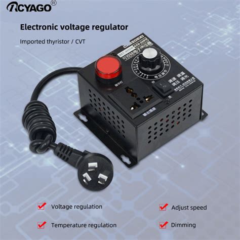 RCYAGO AC 220V Electronic Voltage Regulator 0 220V Adjustable Dimmer