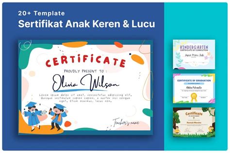 20 Template Sertifikat Anak Keren And Lucu Templateid