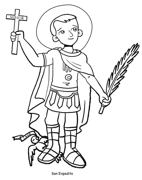 SAN EXPEDITO Para Pintar Coloring Pages Sketches Art