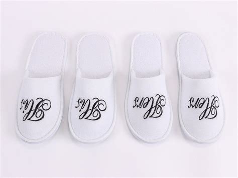 His And Hers Spa Style Slippers Two Pairs Of Matching Couple Slippers Cotton Anniversary Ts