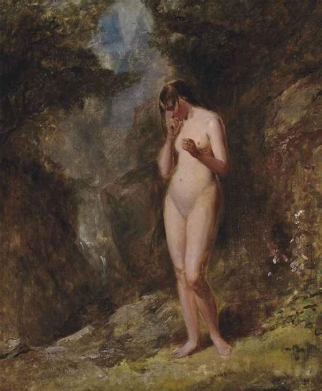 William Etty Standing Female Nude In A Landscape MutualArt