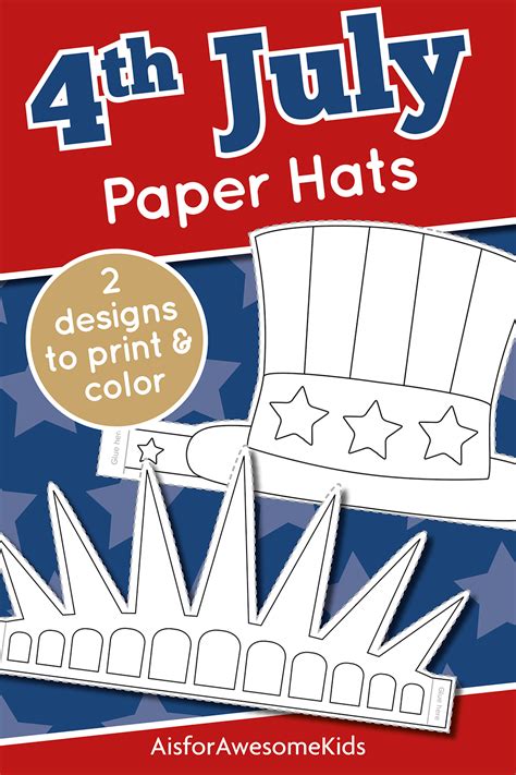 4th July Paper Hat Craft Statue Of Liberty Crown Independence Day