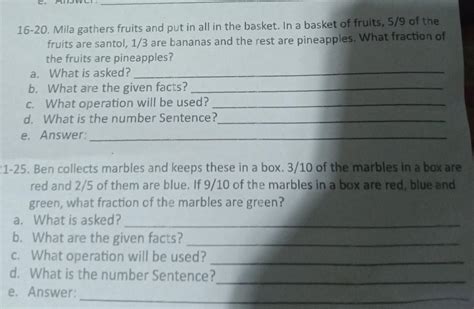 Direction Solve The Following Problems Follow The Steps In Solving