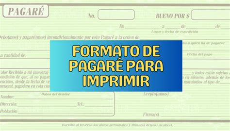 Pagaré Para Imprimir Ejemplos Formatos【 2024