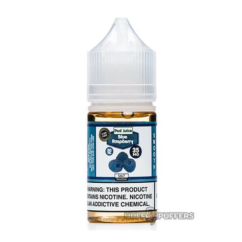 Pod Juice Blue Raspberry Salt Nicotine E Liquid Huff And Puffers