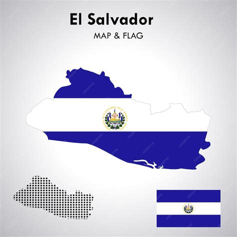 Premium Vector | El salvador flag and map design map flag vector file