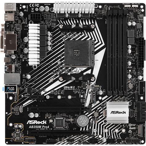 Asrock Ab350m Pro4 R20 Amd B350 Soam4 Dual Channel Ddr4 Matx Retail