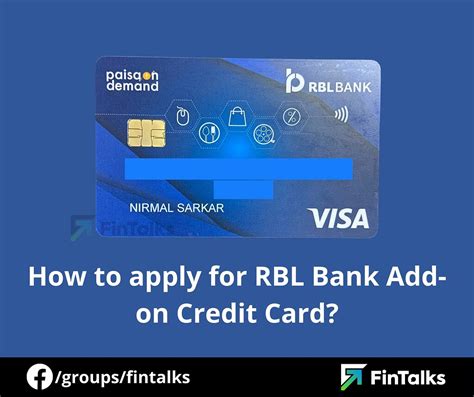 GUIDE How To Apply For RBL Bank Add On Credit Card Credit Cards