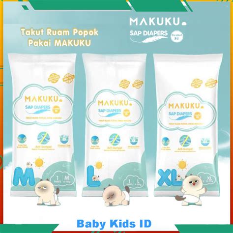 Makuku Comfort Fit Renceng Pcs M L Xl Popok Bayi Sekali Pakai