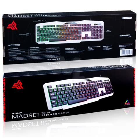 Teclado Gamer Branco Usb Led Knup Desempenho Impec Vel