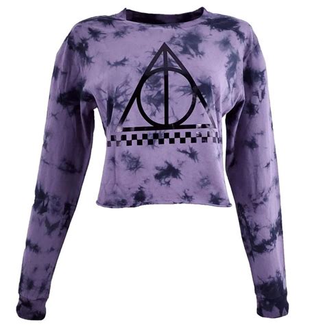 Harry Potter X Vans Deathly Hallows Cropped Long Sleeve T Shirt Wb