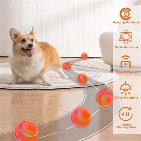 Zhuanrang Bola De Juguete Interactiva Inteligente Para Perros Con Luces