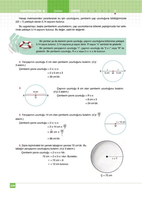 6 Sınıf Matematik Koza Yayınları Sayfa 206 Cevapları