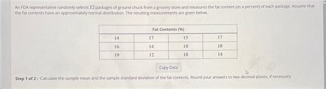 Solved An Fda Representative Randomly Selects Packages Chegg