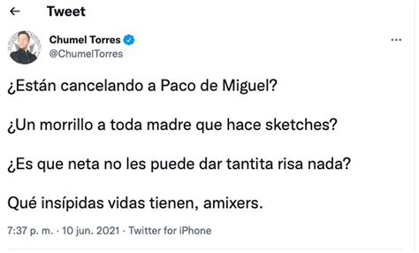 Vuelven A Intentar Cancelar A Paco De Miguel Por Su Supuesta Misoginia