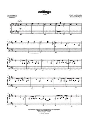 "ceilings" Sheet Music - 11 Arrangements Available Instantly - Musicnotes