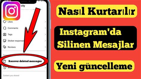 Instagram Da Silinen Mesajlar Nas L Kurtar L R Instagram Daki Mesaj