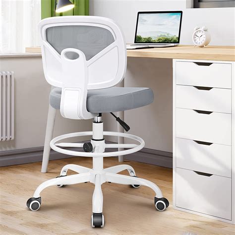 Primy Office Drafting Chair Armless Tall Office Desk Chair Adjustable