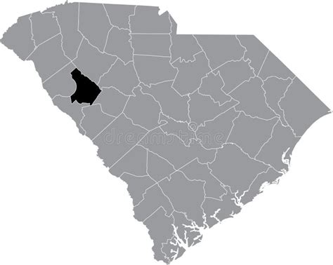 Location Map of the Greenwood County of South Carolina, USA Stock ...