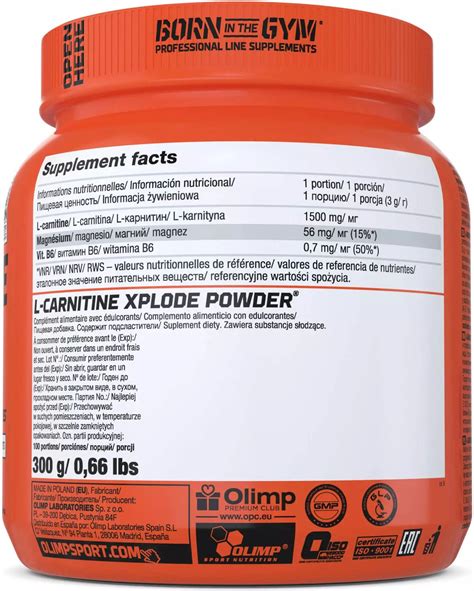 L Carnitine Xplode Powder 300g wiśnia Olimp Sport Shop pl