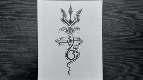 Trishul Drawing // Beautiful Trishul Drawing For Maha Shivratri // Lord ...