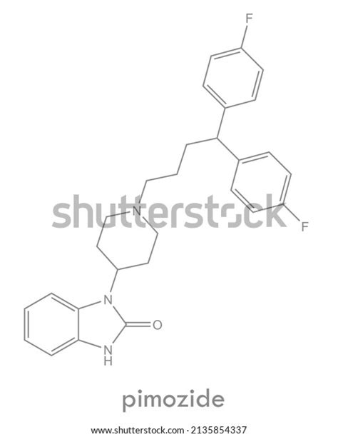 Pimozide Structure Typical Antipsychotic Drug Molecule: เวกเตอร์สต็อก (ปลอดค่าลิขสิทธิ์ ...