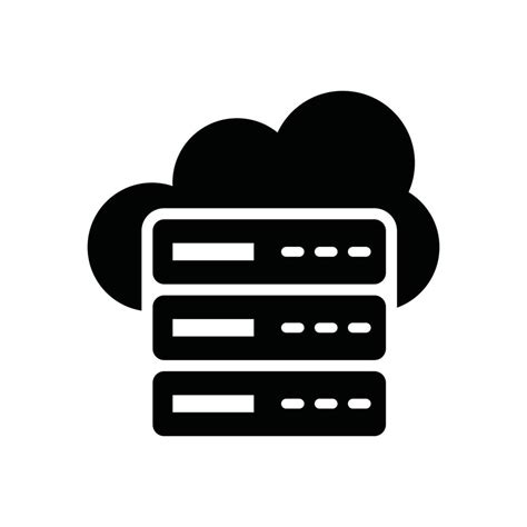 Cloud Hosting Vector Glyph Icon Cloud Computing Symbol Eps 10 File 16878332 Vector Art At Vecteezy