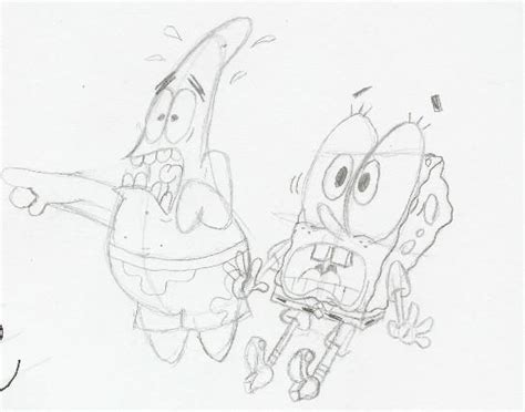 Patrick and Spongebob scared by spongefox on DeviantArt