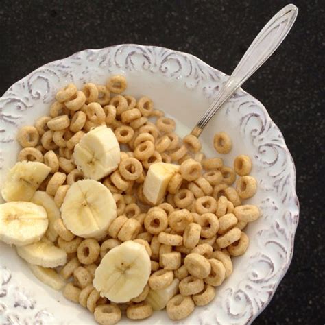 Honey Nut Cheerios With Banana In Soy Milk