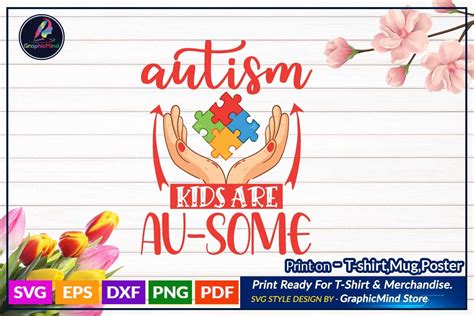 Autism Svg T Shirt Design Lettering Graphic By Graphicmind · Creative