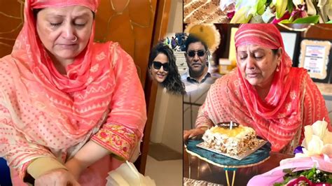 Hina Khan Shares Heartbreaking Video Of Her Mother Cutting Cake On Late