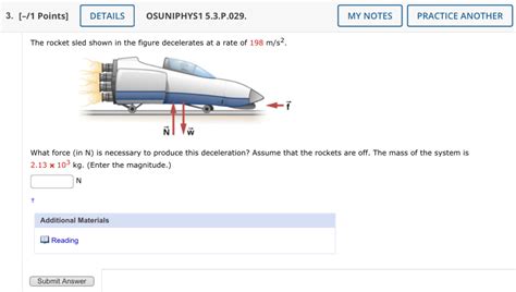 Solved The Rocket Sled Shown In The Figure Decelerates At A Chegg