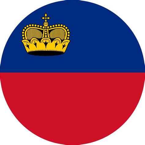 Liechtenstein flag button 47760447 PNG