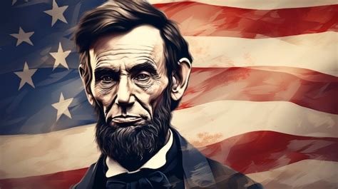 Premium Ai Image Abraham Lincoln And The American Flag Th Of July