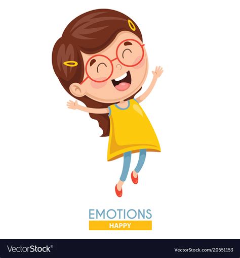 Happy kid emotion Royalty Free Vector Image - VectorStock