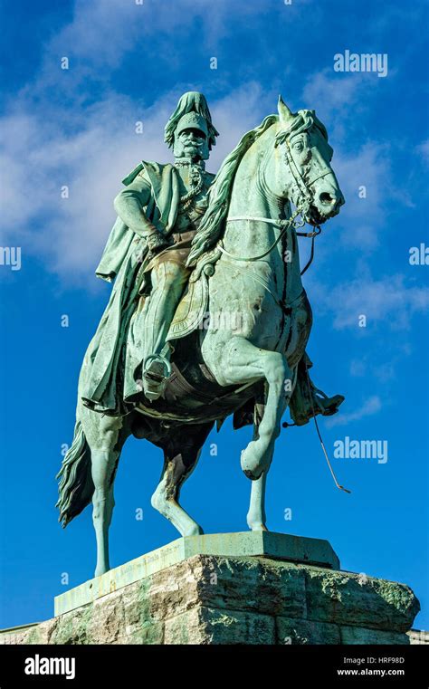 Hohenzollern Bridge Kaiser Statue Cologne Hi Res Stock Photography And