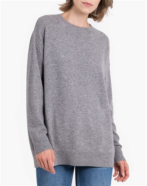 Damen Kaschmir Oversize Rundhals Pullover MaisonCashmere