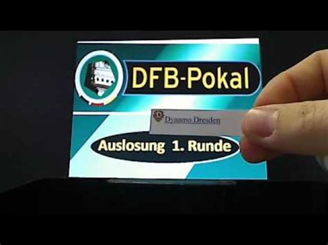 Fifa One Auslosung Dfb Pokal Runde Avi Youtube