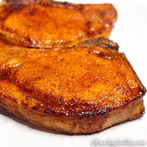 Easy Air Fryer Thick Pork Chops No Breading Video Munchy Goddess