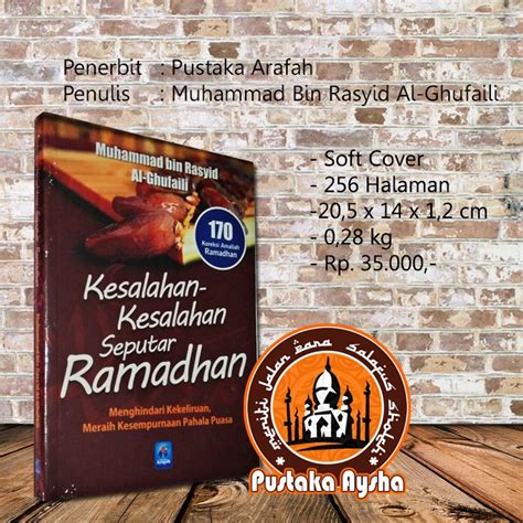 Jual Kesalahan Kesalahan Seputar Ramadhan Pustaka Arafah Pustaka