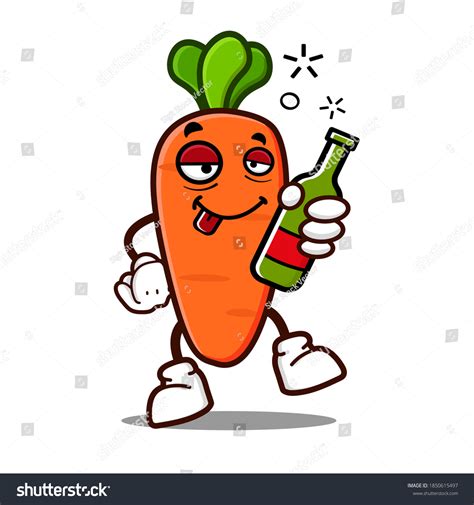 Cute Carrot Cartoon Mascot Character Funny Stock Vector Royalty Free