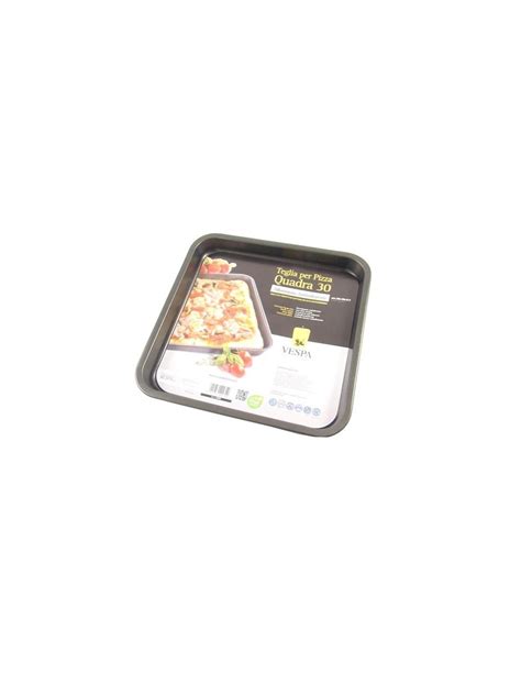 Vespa Teglia Per Pizza Quadrata Da Cm Con Rivestimento