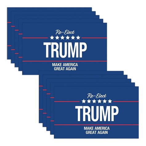 KOKOI 10 Pack Trump 2024 Sticker 10 Inches X4 Inches Big Trump Letters