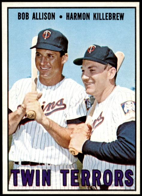 1967 Topps 334 Harmon Killebrew Bob Allison Twin Terrors Twins HOF 7