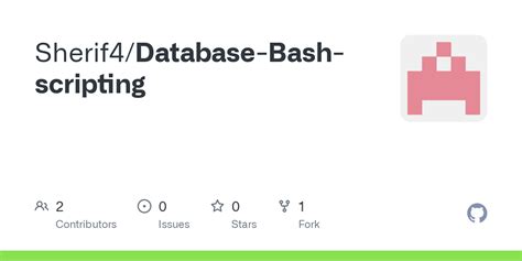 GitHub Sherif4 Database Bash Scripting