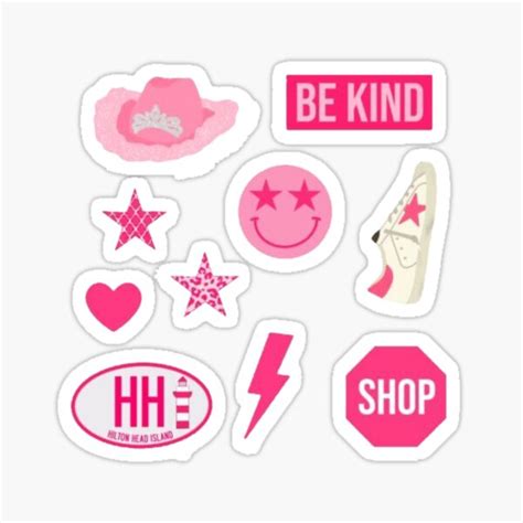 "pink preppy pack" Sticker for Sale by maddiesartworks | Redbubble