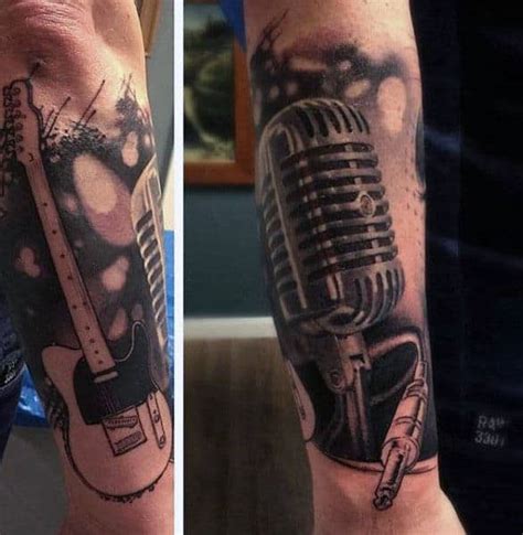 Microphone Tattoo Designs For Men Manly Vocal Ink