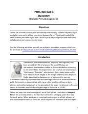 Lab 1 Buoyancy Simulation Pdf Buoyancy PHYS 40B Lab 1 Buoyancy