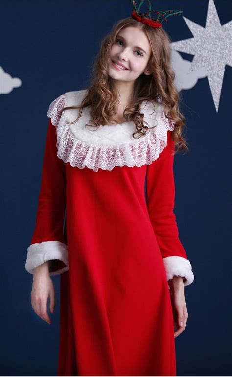 Christmas Red Fleece Nightgown Loungewear | Night gown, Red fleece ...