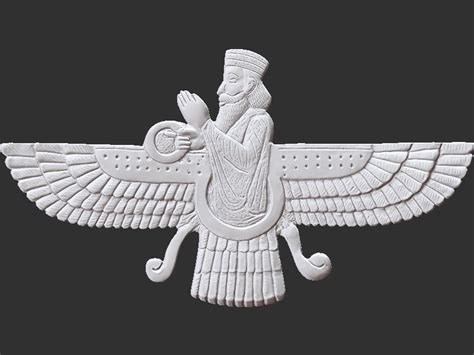 Symbol Zoroastrian Logo 3D model 3D printable | CGTrader